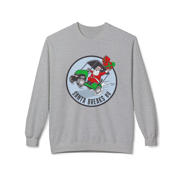 Santa Breaks 80 Unisex Midweight Softstyle Fleece Crewneck Sweatshirt