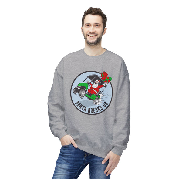 Santa Breaks 80 Unisex Midweight Softstyle Fleece Crewneck Sweatshirt